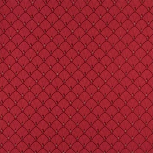 Designer Fabrics Designer Fabrics D302 54 in. Wide ; Red And Green Fan Jacquard Woven Upholstery Fabric D302 - main